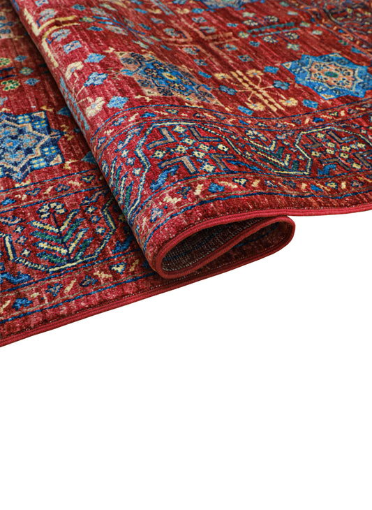 Hand-Knotted Afghan Khal Mohammadi Rug – Geometric Medallion Design (1.50 square meters)