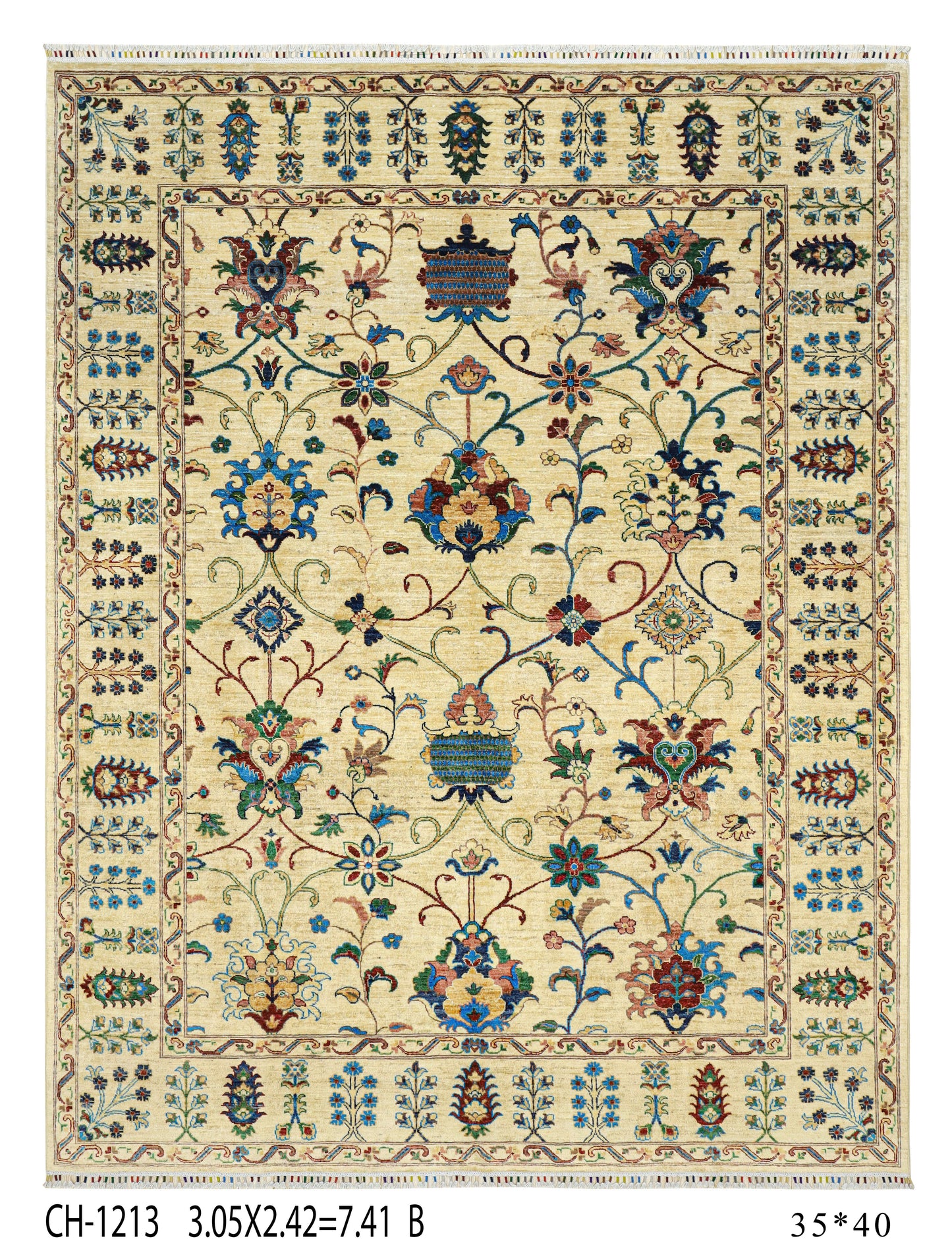 Afghan Ziegler Chobi Rug (7.41 Square Meters)