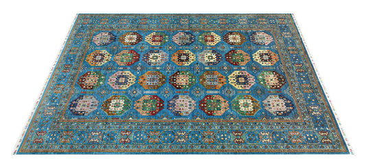 Handwoven Afghan Kazak Rug (10.34 Square Meters)