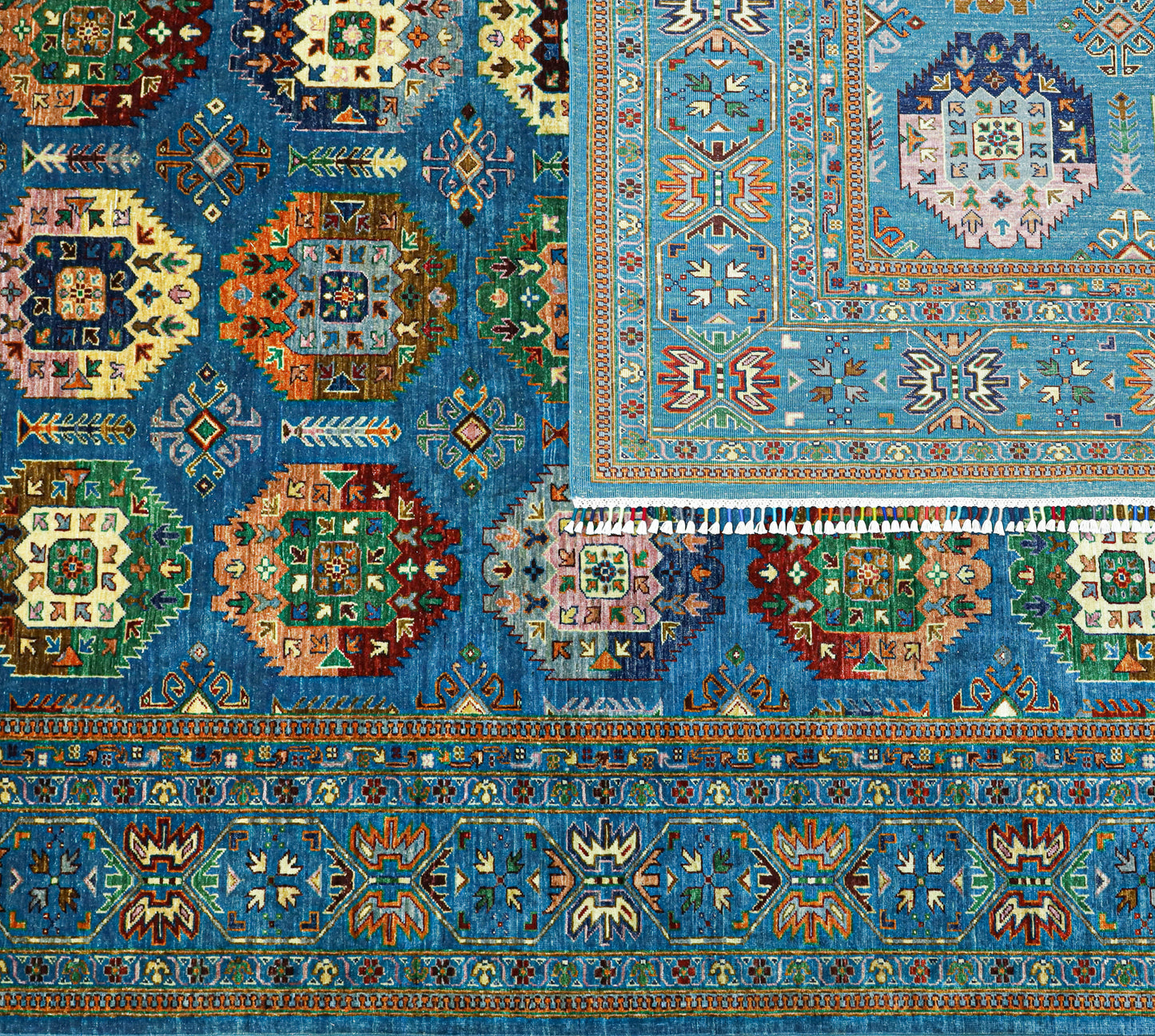 Handwoven Afghan Kazak Rug (10.34 Square Meters)