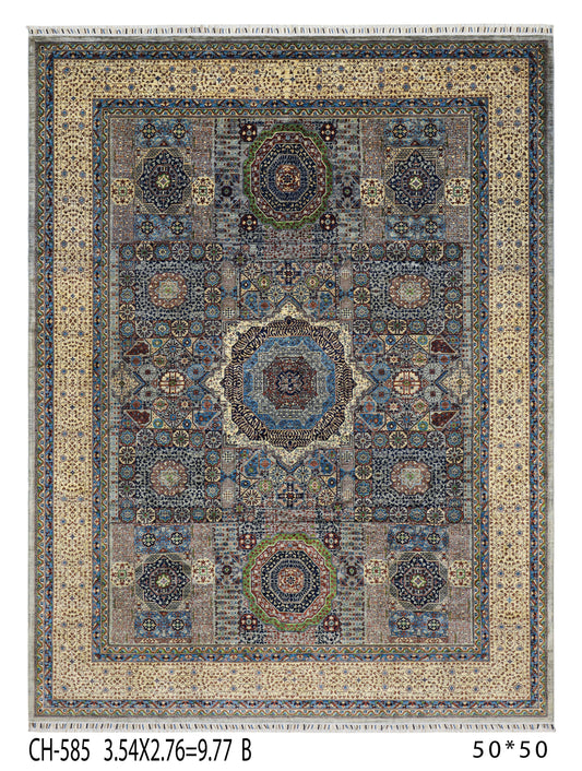 Mamlok Naqsha Chobrang Gold (9.77 Square Meters)