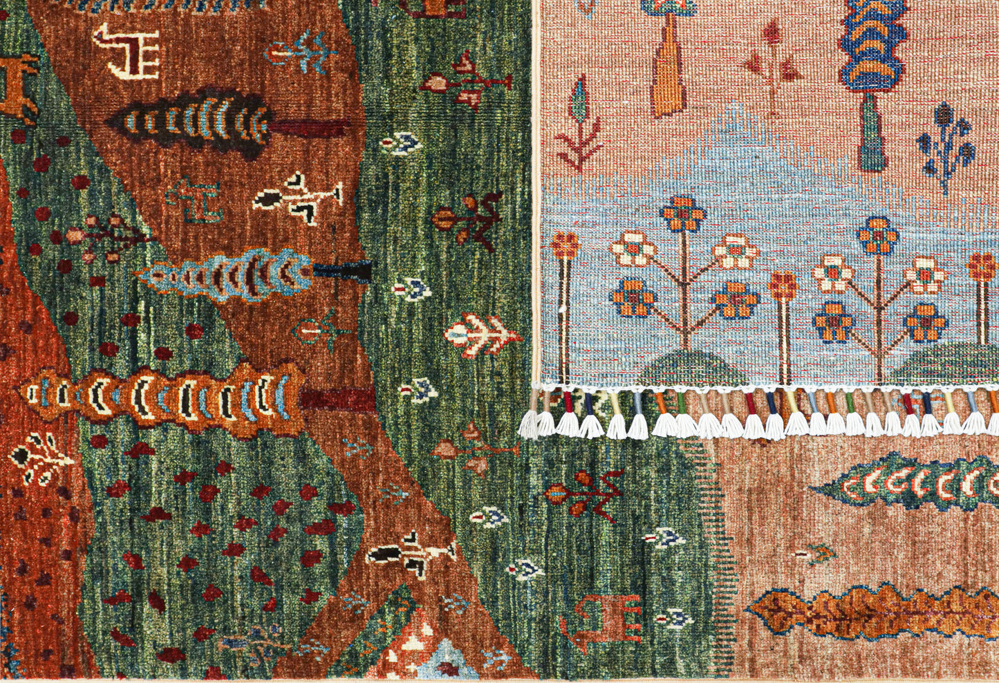 Nomadic Landscape– Handwoven Gabbeh Afghan Rug (1.50 Square Meters)