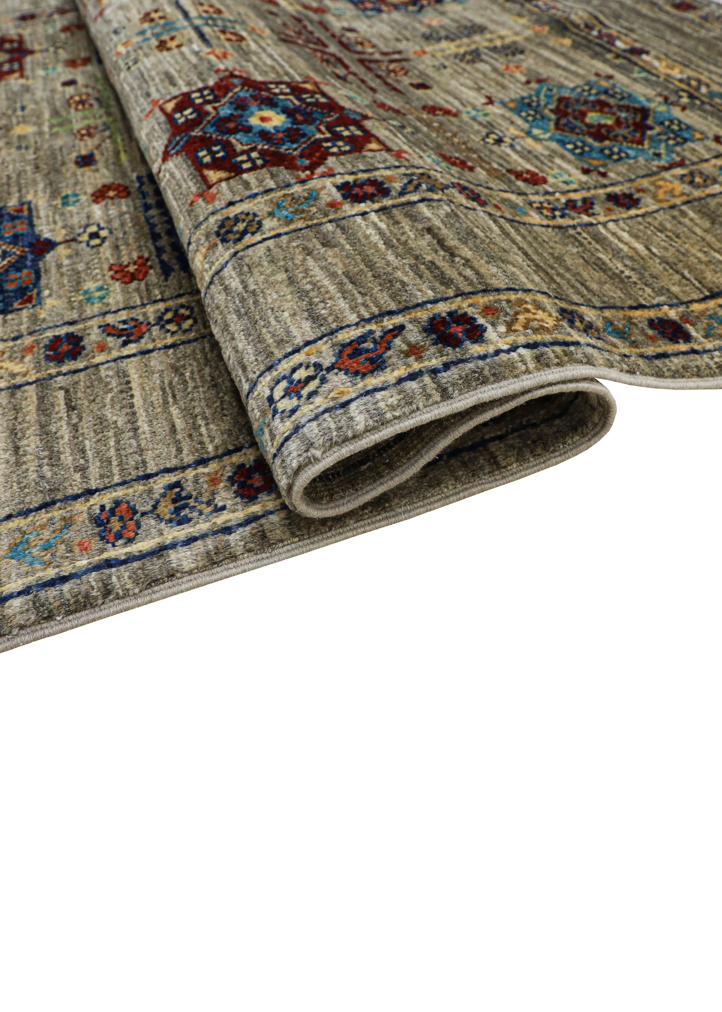 Hand-Knotted Afghan Khal Mohammadi Rug – Geometric Medallion Design (1.42 square meters)