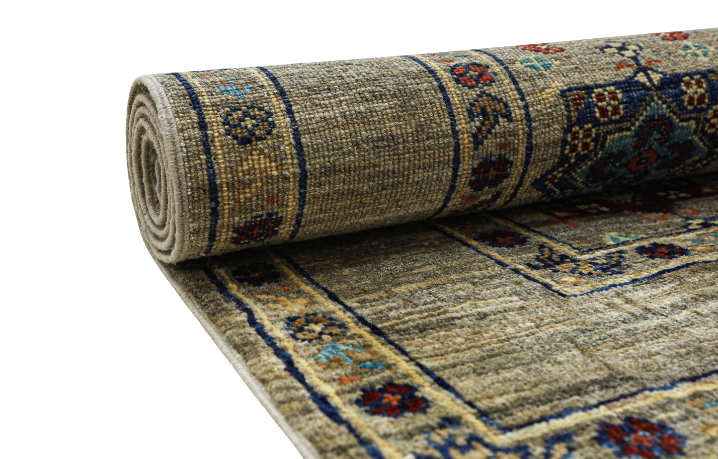 Hand-Knotted Afghan Khal Mohammadi Rug – Geometric Medallion Design (1.42 square meters)