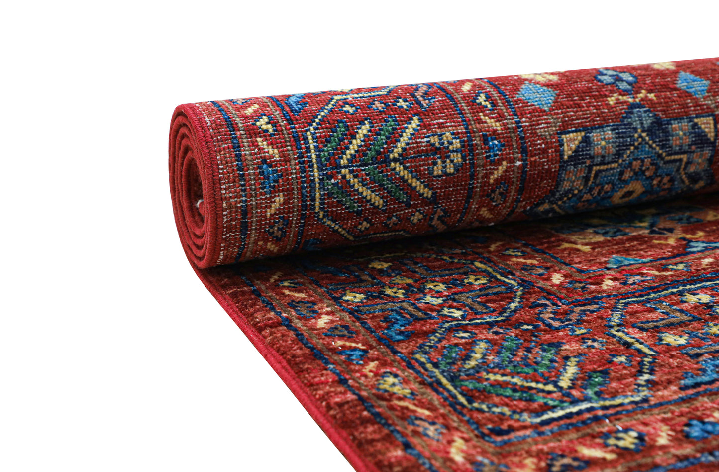 Hand-Knotted Afghan Khal Mohammadi Rug – Geometric Medallion Design (1.50 square meters)