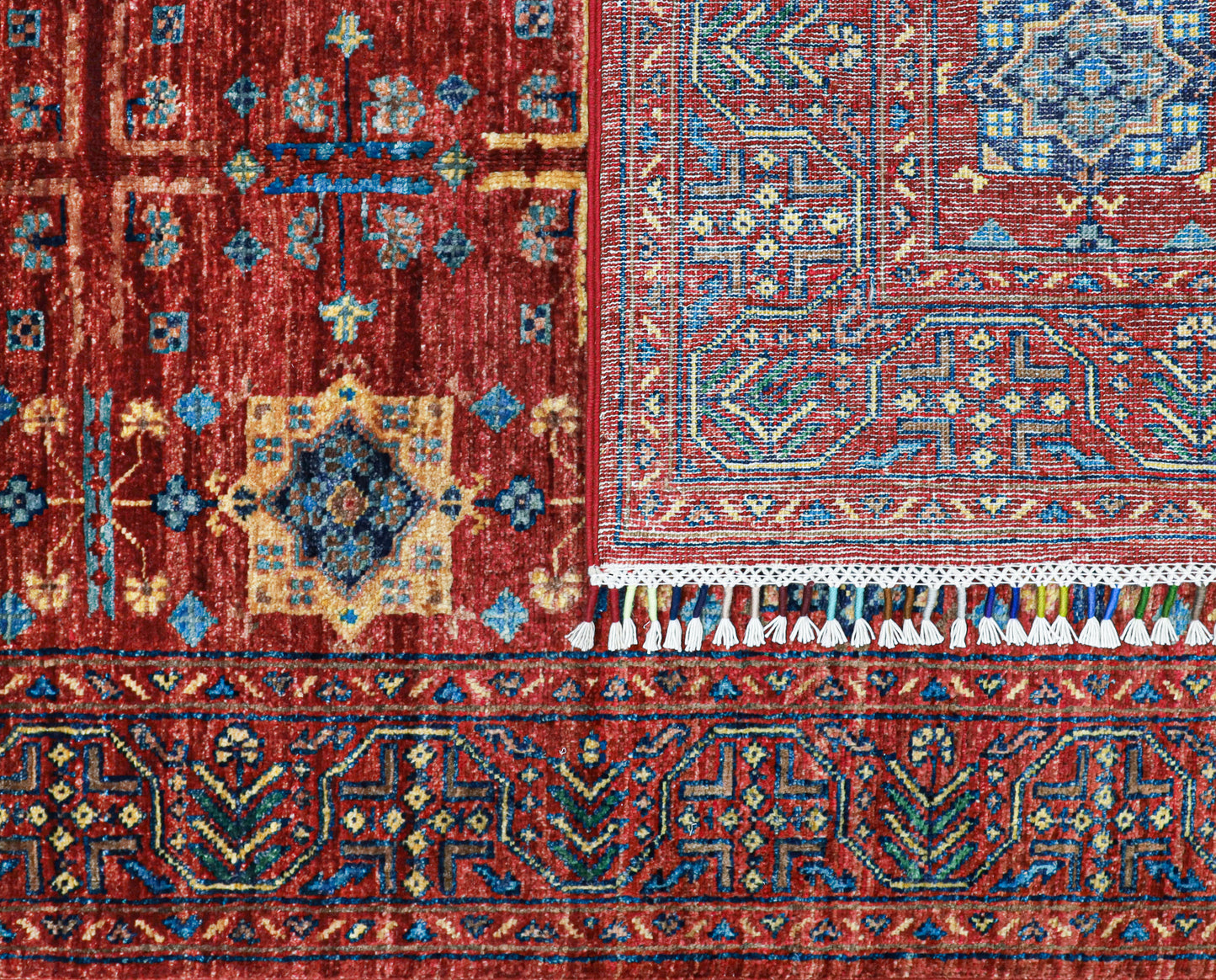 Hand-Knotted Afghan Khal Mohammadi Rug – Geometric Medallion Design (1.50 square meters)