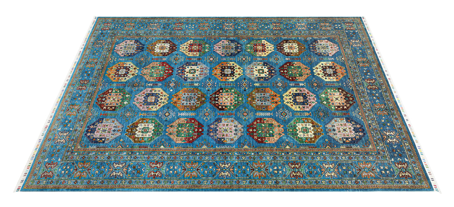 Handwoven Afghan Kazak Rug (10.34 Square Meters)